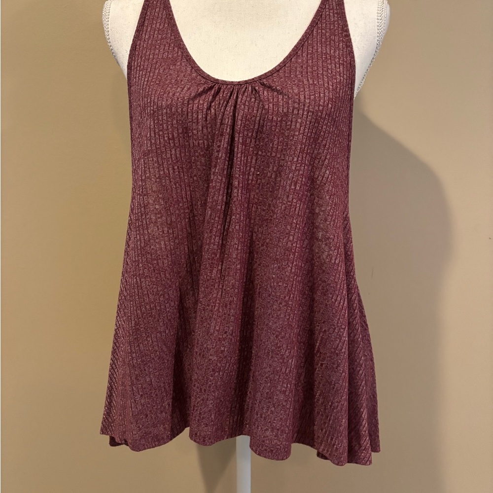 Women's Burgundy Sleeveless Top